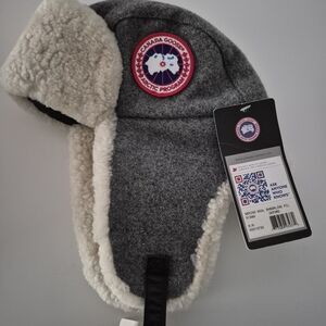Canada Goose Gray Aviator Sherling Hat - Size S/M